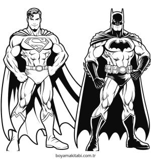 Superman boyama sayfası – yaratıcılık, eğlenceli etkinlik