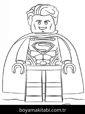 Süpermen boyama sayfası – basit çizim, kolay boyama