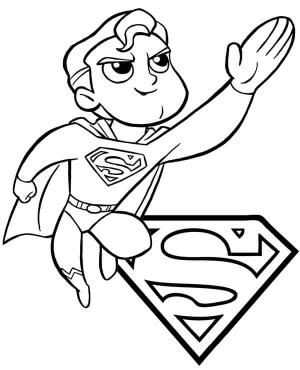 Süpermen boyama sayfası,  coloring page, Chibi Süpermen, 