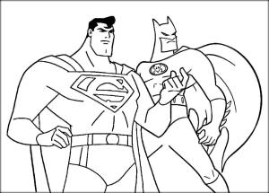 Süpermen boyama sayfası,  coloring page, Havalı Süpermen ve Batman, 