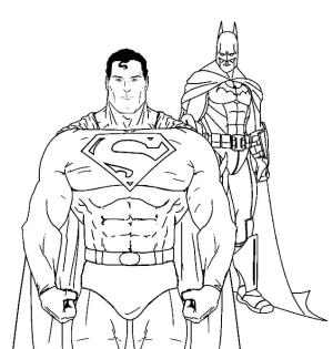 Süpermen boyama sayfası,  coloring page, Süpermen ve Batman, 