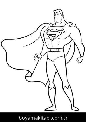 Süpermen boyama sayfası – yaratıcılık, eğlenceli etkinlik