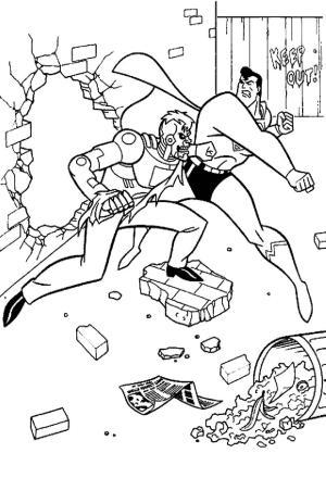 Süpermen boyama sayfası,  coloring page, Süperman Canavara Karşı, 