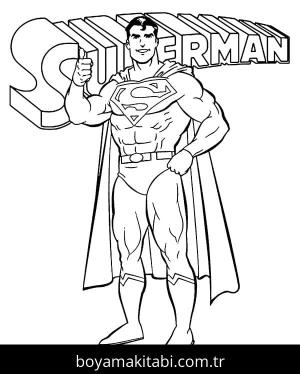 Süpermen boyama sayfası – boyama çalışması, yaratıcılığı geliştirir
