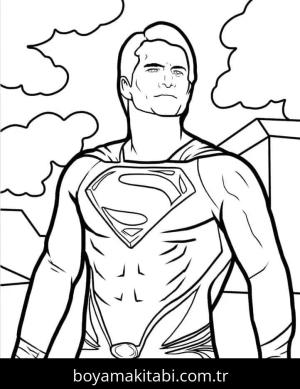 Süpermen boyama sayfası – ücretsiz yazdır, boyama etkinliği
