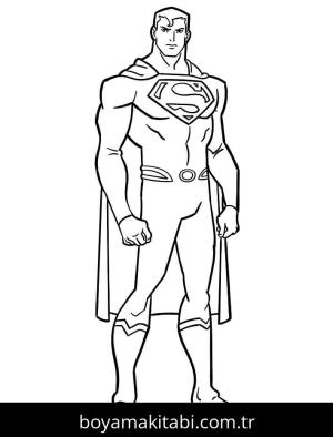 Süpermen boyama sayfası – yaratıcılık, eğlenceli etkinlik