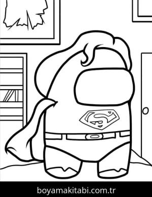 Süpermen boyama sayfası – eğitici aktivite, yaratıcılık