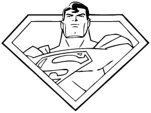 Süpermen boyama sayfası,  coloring page, Superman Portresi, 