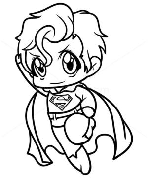 Süpermen boyama sayfası,  coloring page, Chibi Süperman, 