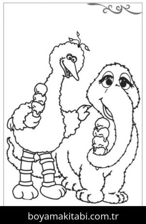 Susam Sokağı boyama sayfası – boyama çalışması, yaratıcılığı geliştirir