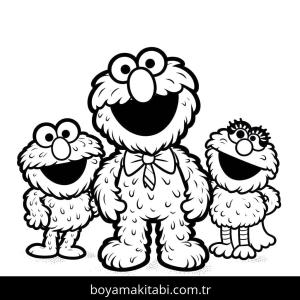 Susam Sokağı boyama sayfası – keyifli zaman, renkli çizimler