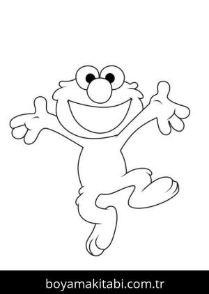 Susam Sokağı boyama sayfası – basit çizim, kolay boyama