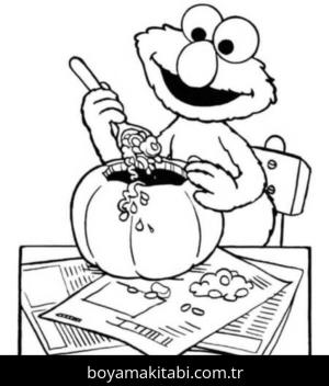 Susam Sokağı boyama sayfası – okul öncesi, evde etkinlik