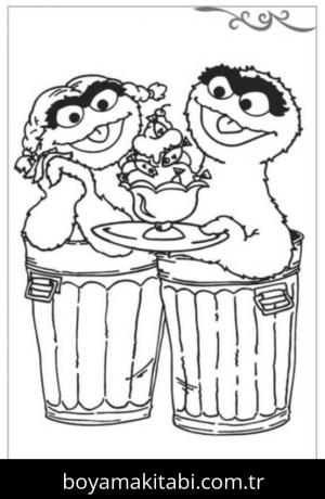 Susam Sokağı boyama sayfası – ücretsiz yazdır, boyama etkinliği