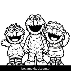 Susam Sokağı boyama sayfası – eğitici aktivite, yaratıcılık