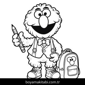 Susam Sokağı boyama sayfası – el becerilerini geliştirir, boyama çalışması