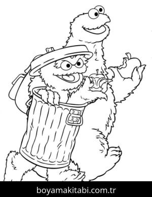 Susam Sokağı boyama sayfası – boyama etkinliği, çocuk aktivitesi