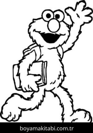 Susam Sokağı boyama sayfası – çocuklar için, çizgi film temalı