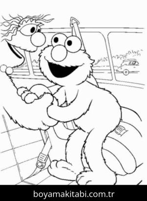 Susam Sokağı boyama sayfası – kolay boyama, eğitici aktivite