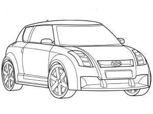 Suzuki boyama sayfası,  coloring page, Suzuki arabası, 