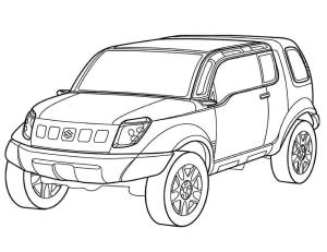 Suzuki boyama sayfası,  coloring page, Suzuki Land Breeze, 