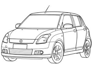 Suzuki boyama sayfası,  coloring page, Suzuki Swift, 