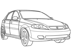 Suzuki boyama sayfası,  coloring page, Suzuki Reno, 