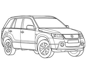 Suzuki boyama sayfası,  coloring page, Suzuki Grand Vitara, 