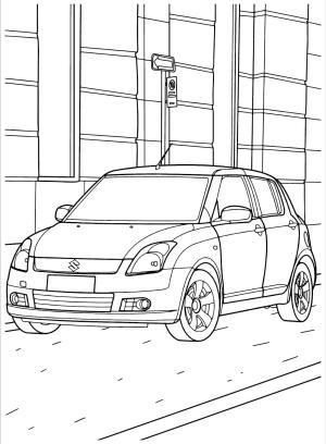 Suzuki boyama sayfası,  coloring page, Suzuki Araba ücretsiz yazdırılabilir, 