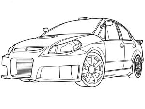 Suzuki boyama sayfası,  coloring page, Suzuki’nin yarış arabası, 