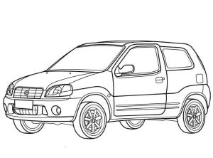 Suzuki boyama sayfası,  coloring page, Suzuki Ignis, 