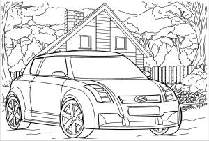 Suzuki boyama sayfası,  coloring page, Ücretsiz Suzuki arabası, 