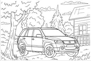 Suzuki boyama sayfası,  coloring page, Suzuki arabasını yazdır, 