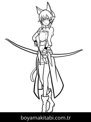 Sword Art Online boyama sayfası – çocuk aktivitesi, PDF indir