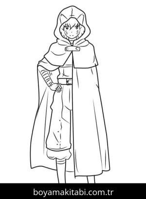 Sword Art Online boyama sayfası – boyama çalışması, yaratıcılığı geliştirir