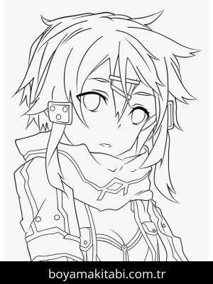 Sword Art Online boyama sayfası – evde etkinlik, ücretsiz yazdır