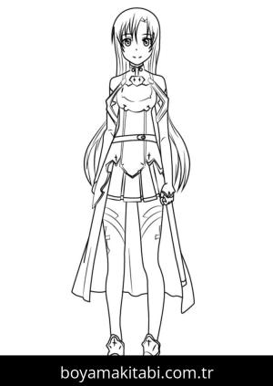 Sword Art Online boyama sayfası – ücretsiz yazdır, boyama etkinliği