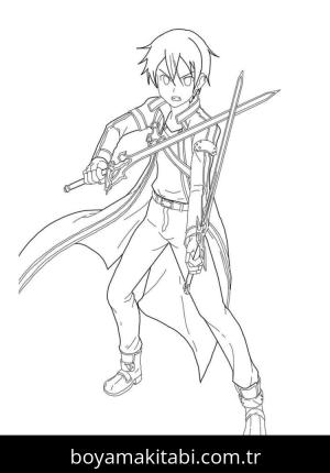 Sword Art Online boyama sayfası – ücretsiz yazdır, boyama etkinliği