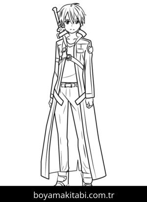 Sword Art Online boyama sayfası – yaratıcılığı geliştirir, keyifli zaman