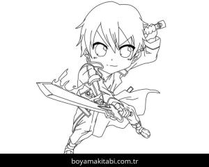 Sword Art Online boyama sayfası – keyifli zaman, renkli çizimler