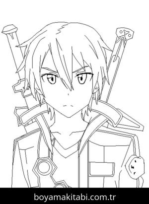 Sword Art Online boyama sayfası – çocuk aktivitesi, PDF indir