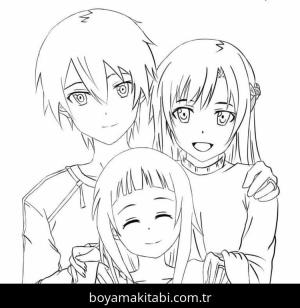Sword Art Online boyama sayfası – kolay boyama, eğitici aktivite