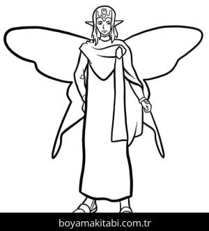 Sword Art Online boyama sayfası – çizgi film temalı, basit çizim