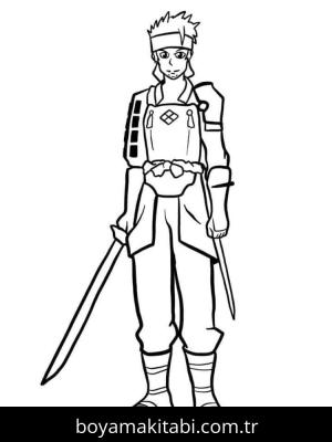 Sword Art Online boyama sayfası – sevimli karakter, sanatsal çalışma