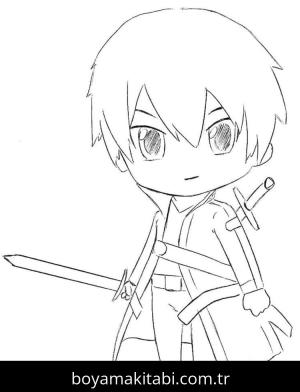 Sword Art Online boyama sayfası – eğlenceli etkinlik, el becerilerini geliştirir