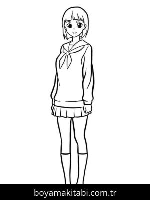 Sword Art Online boyama sayfası – basit çizim, kolay boyama