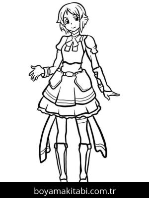 Sword Art Online boyama sayfası – okul öncesi, evde etkinlik