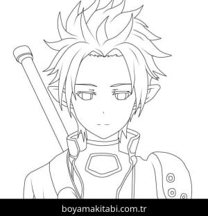 Sword Art Online boyama sayfası – yaratıcılık, eğlenceli etkinlik