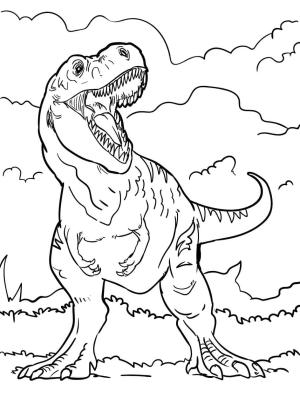 T-rex boyama sayfası, T-rex coloring page, T Rex Normal, 