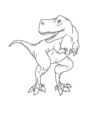 T-rex boyama sayfası, T-rex coloring page, Güzel T Rex Kavga, 